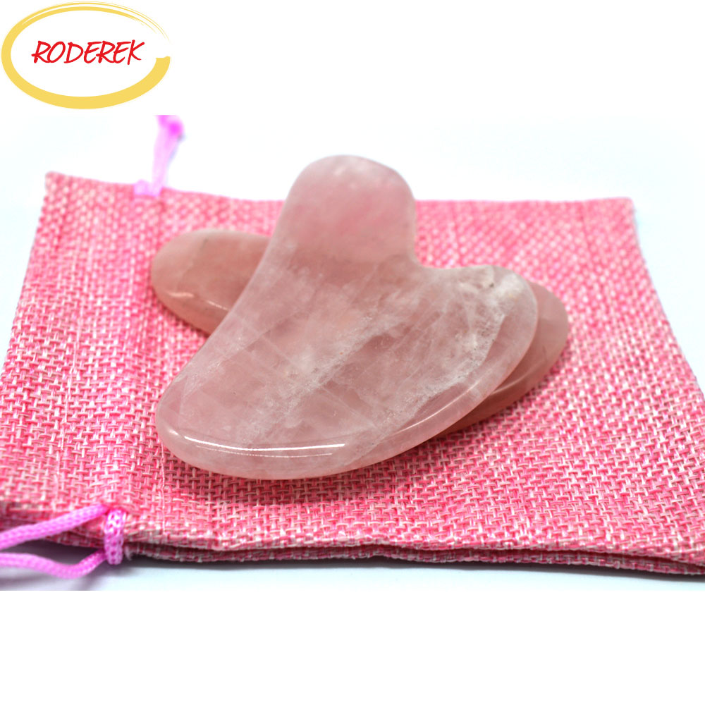 Gua Sha Tool Rose Quartz - Ngọc Guasha Tấm Thạch Anh Hồng