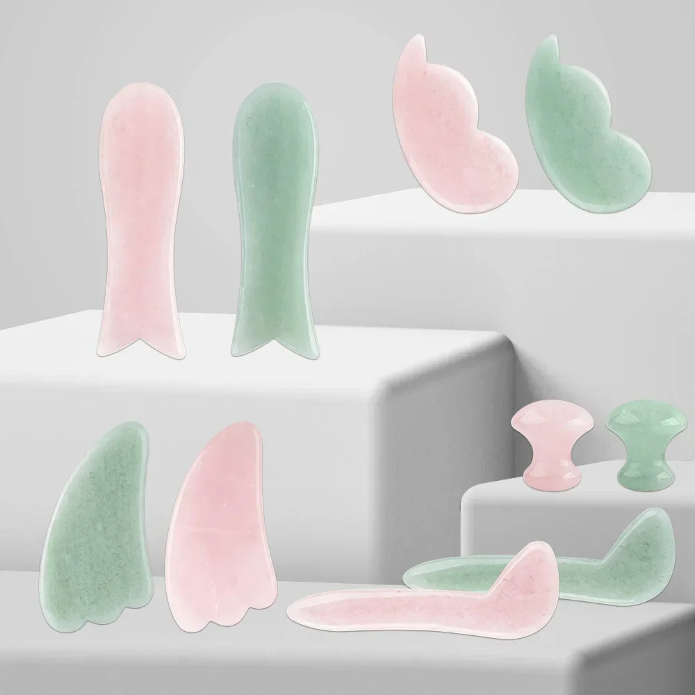 Natural Jade Stone Gua Sha Mas - đánh giá và giá Gua Sha Tool Rose Quartz