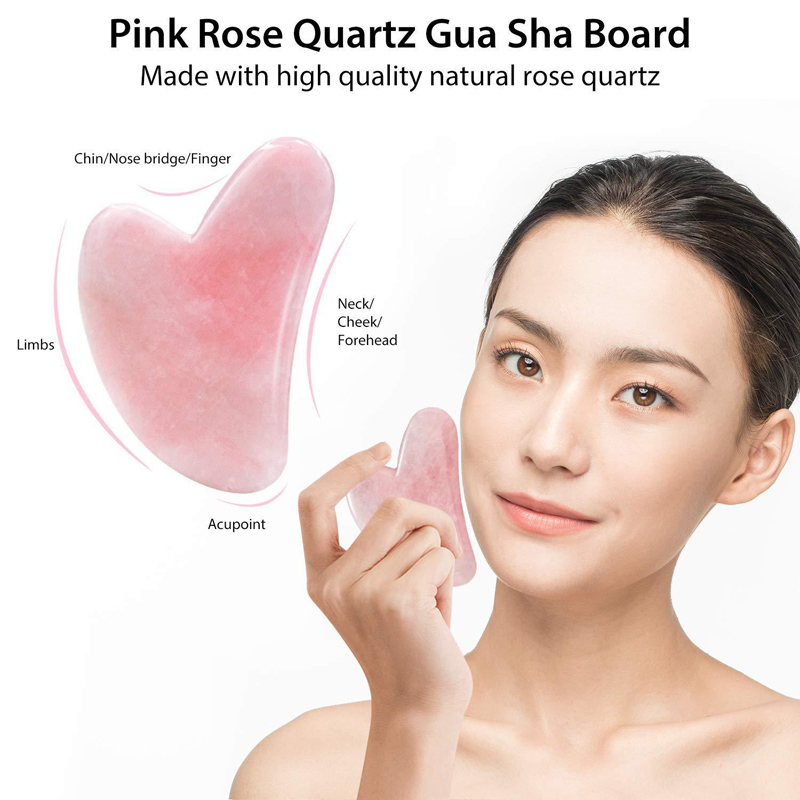 Thạch Anh Hồng Thiên Nhiên Ngọ - đánh giá và giá Gua Sha Tool Rose Quartz