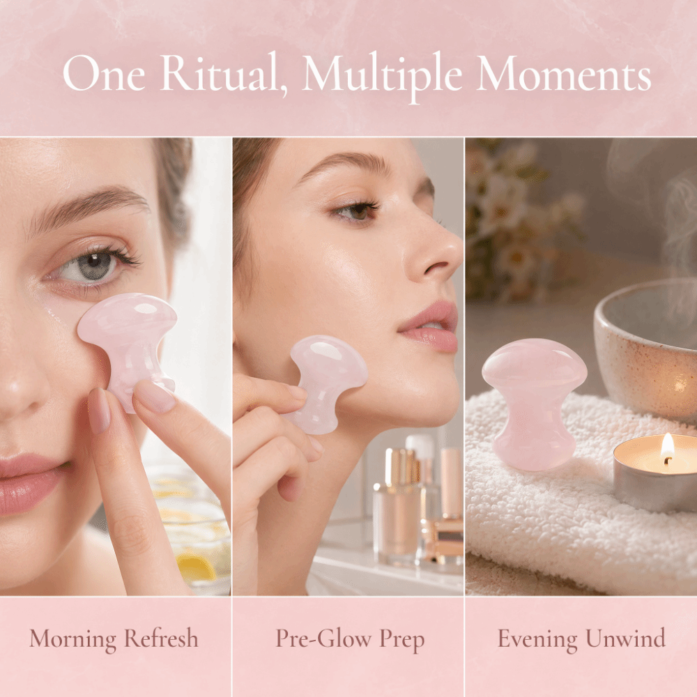 Crystal Rose Quartz Massage St - đánh giá và giá Gua Sha Tool Rose Quartz