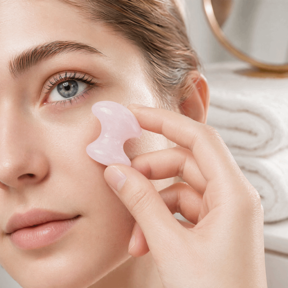 Crystal Rose Quartz Massage St - đánh giá và giá Gua Sha Tool Rose Quartz
