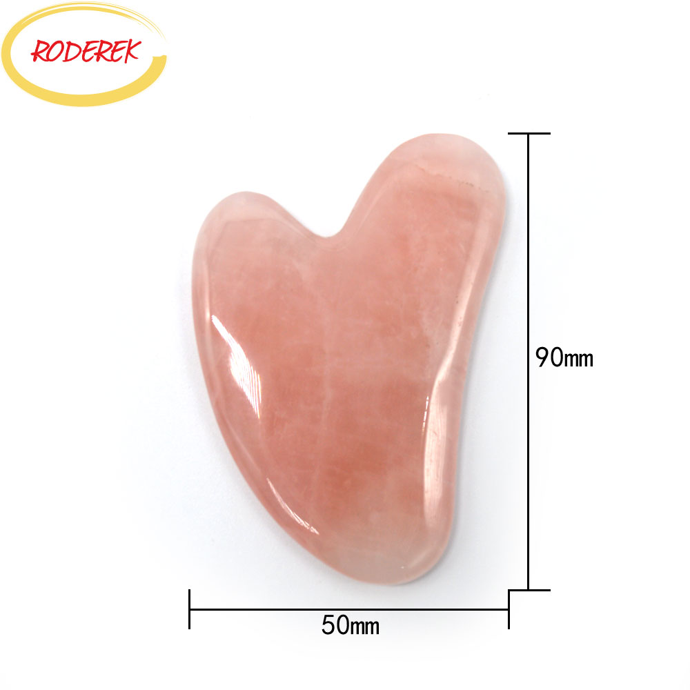 Ngọc Guasha Tấm Thạch Anh Hồng - đánh giá và giá Gua Sha Tool Rose Quartz