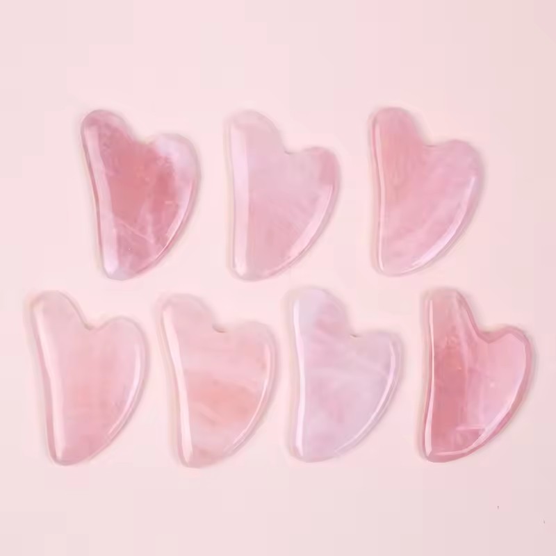5Pcs Pink Natural Jade Rose Qu - đánh giá và giá Gua Sha Tool Rose Quartz