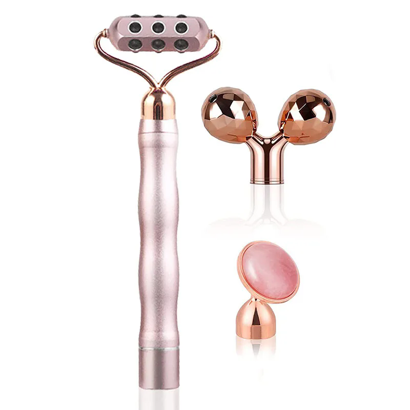 3 In 1 3D Roller Germanium Sto - đánh giá và giá Gua Sha Tool Rose Quartz