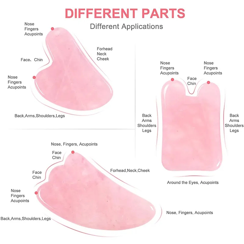 Rose Quartz Gua Sha Board Natu - đánh giá và giá Gua Sha Tool Rose Quartz