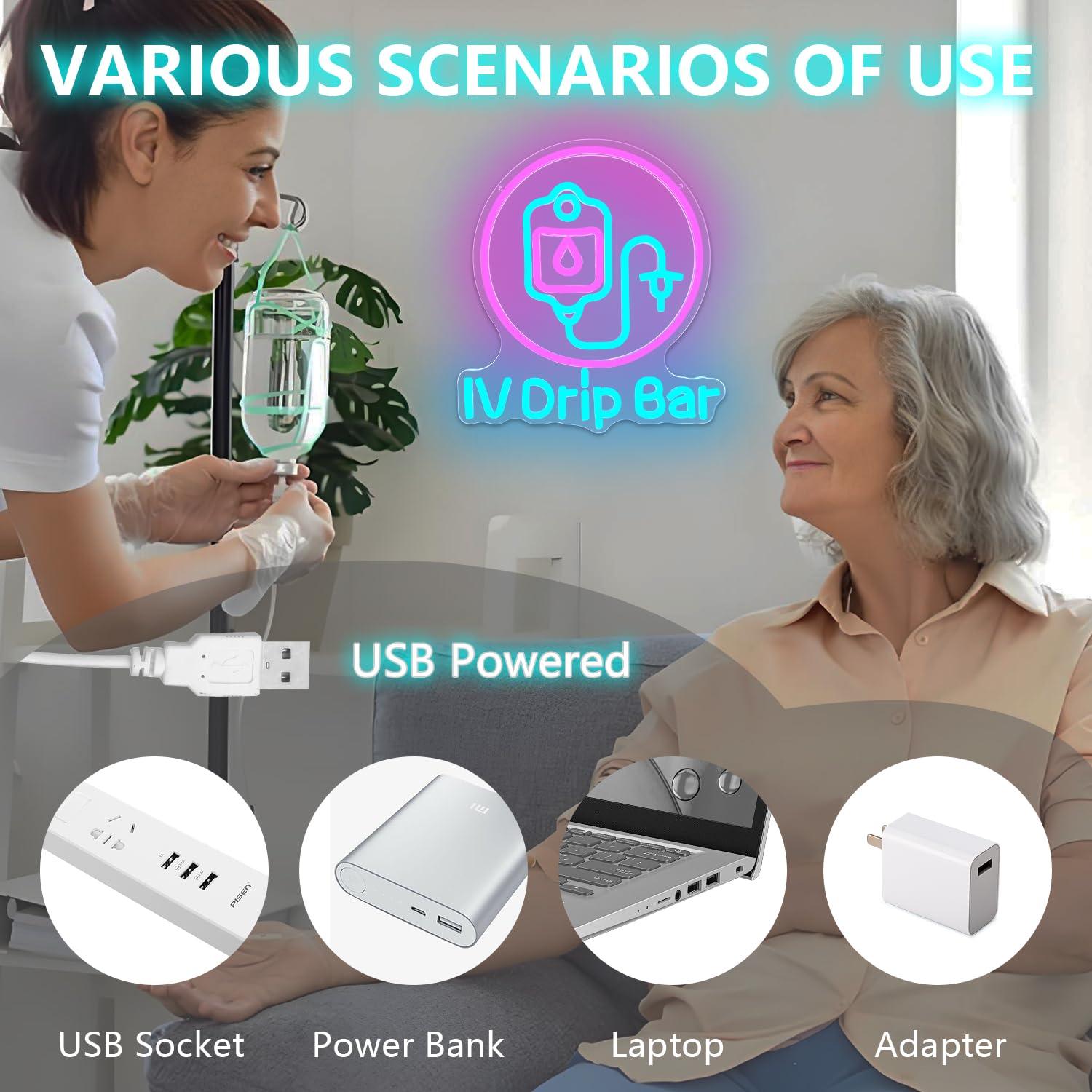 IV Drip Bar Neon Sign USB Dimm - đánh giá và giá Medical Wellness & Spa Werona
