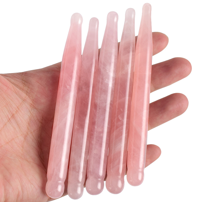 Eye Massage Pen Natural Rose Q - đánh giá và giá Gua Sha Tool Rose Quartz