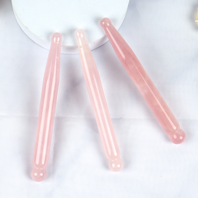 Eye Massage Pen Natural Rose Q - đánh giá và giá Gua Sha Tool Rose Quartz
