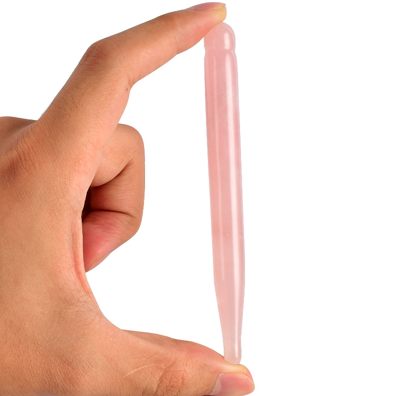 Eye Massage Pen Natural Rose Q - đánh giá và giá Gua Sha Tool Rose Quartz