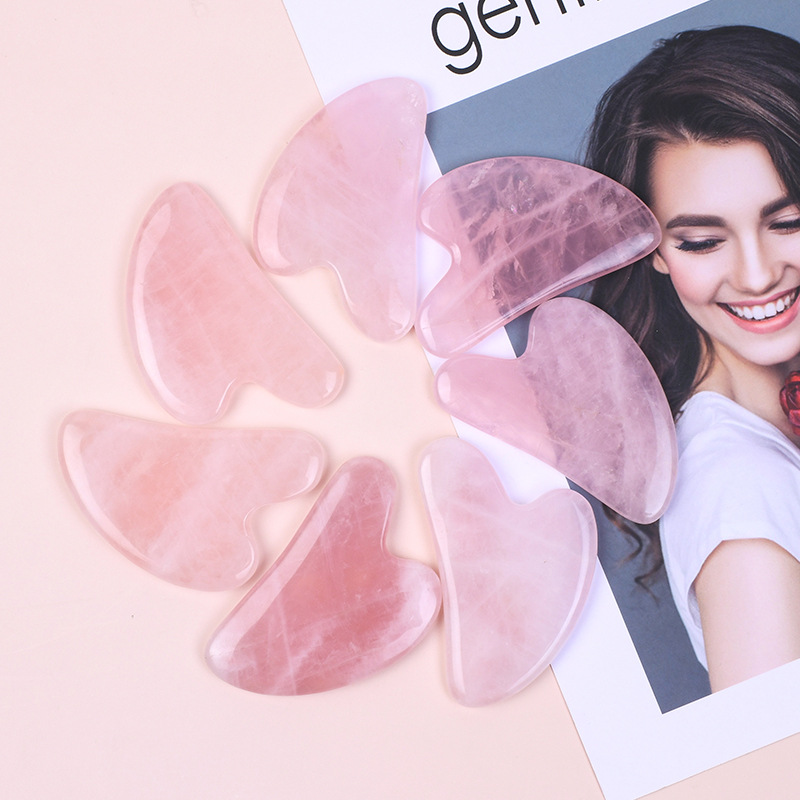Hot Selling A+ Rose Quartz Gua - đánh giá và giá Gua Sha Tool Rose Quartz