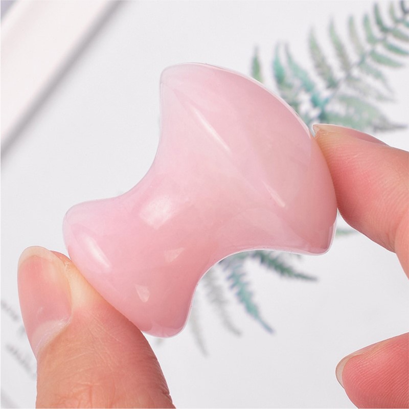 1pc Mushroom Shape Guasha Faci - đánh giá và giá Gua Sha Tool Rose Quartz